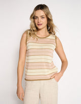 Solene Stripe Tank - Dusty Pink