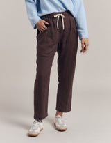 Luxe Linen Pants - Chocolate