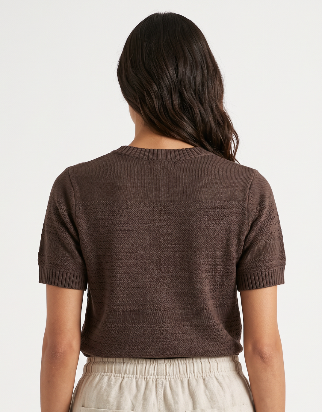 Maddie Knit Tee - Chocolate
