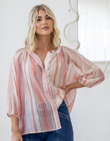Malta Blouse - Sunset Stripe
