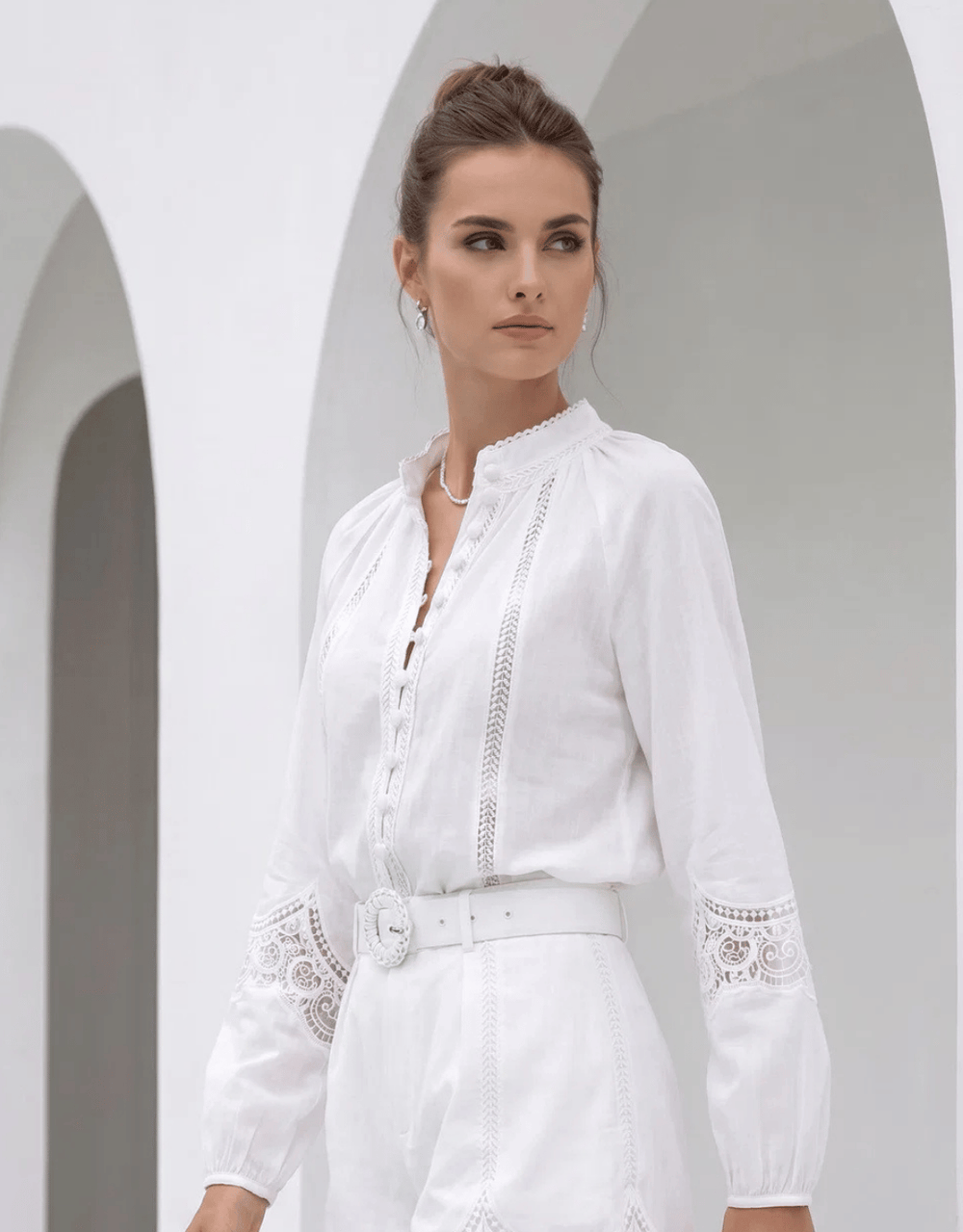 Meissin Linen Blouse - White