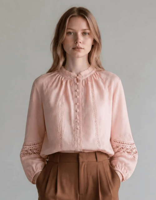 Meissin Linen Blouse - Pink