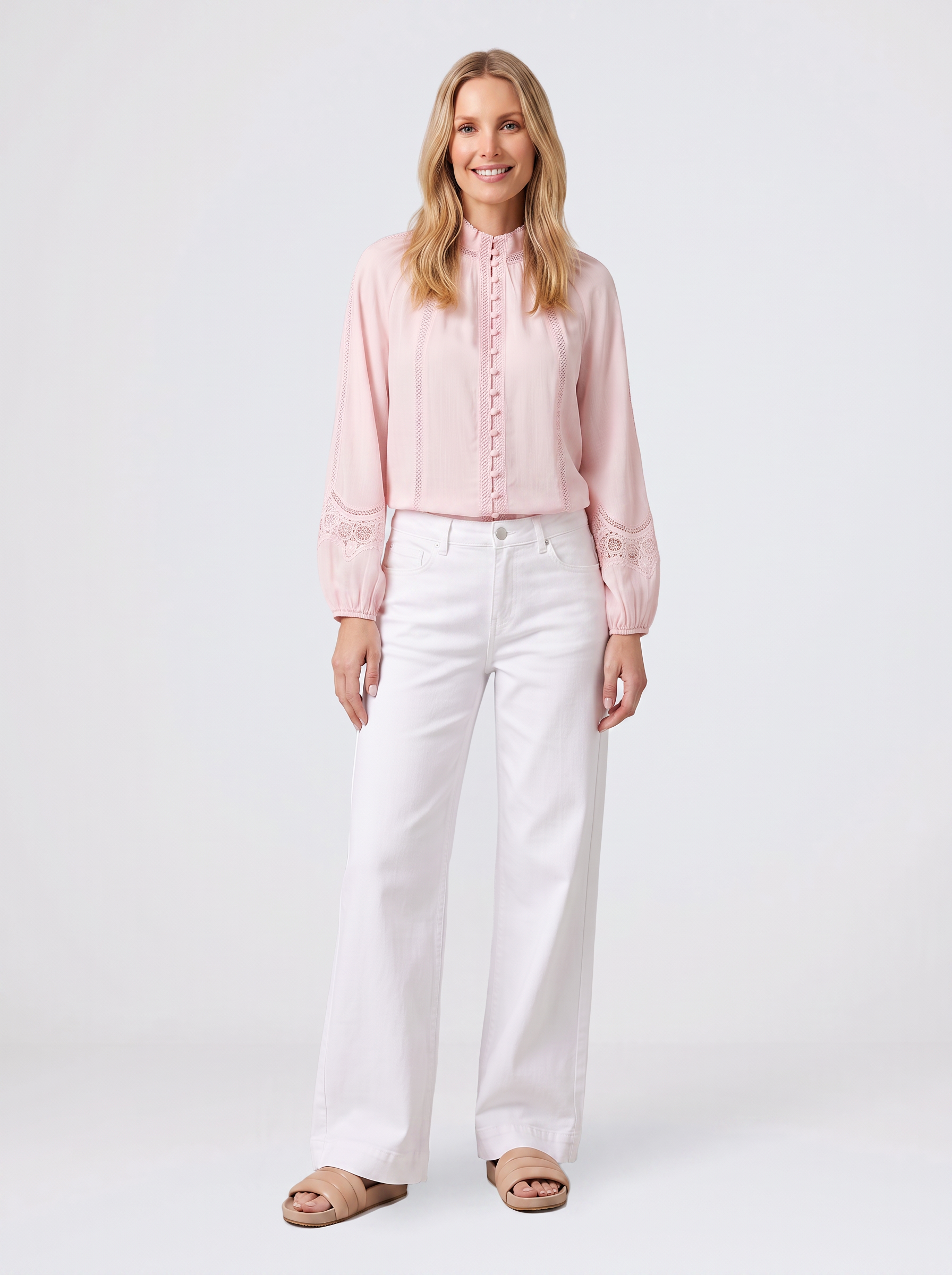 Meissin Linen Blouse - Pink