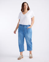 Leo Barrel Jeans - Blue Denim