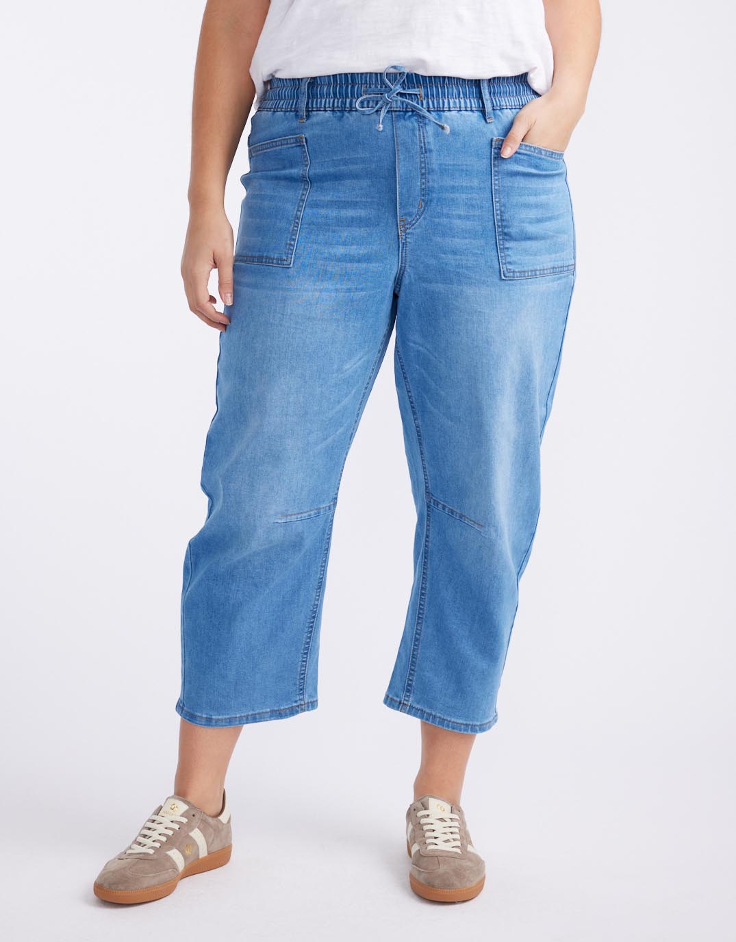 Leo Barrel Jeans - Blue Denim