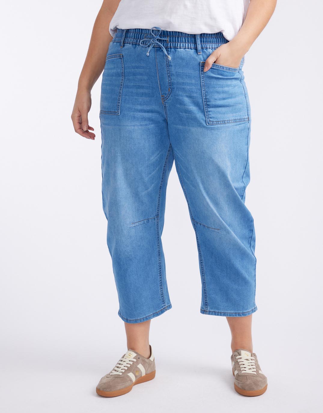 Leo Barrel Jeans - Blue Denim