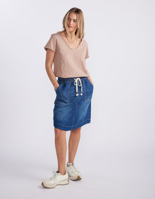Coco Denim Skirt - Dark Wash