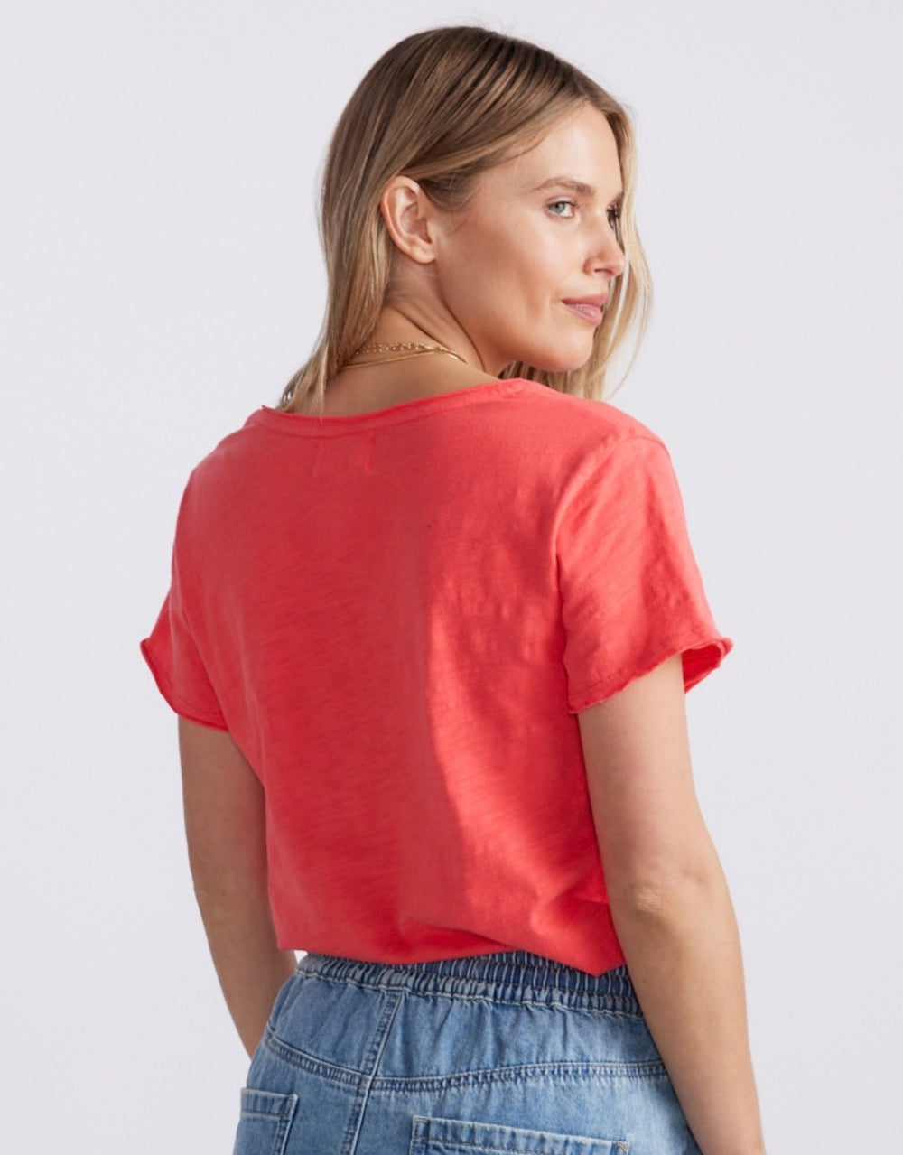 Original V Neck T-Shirt - Poppy