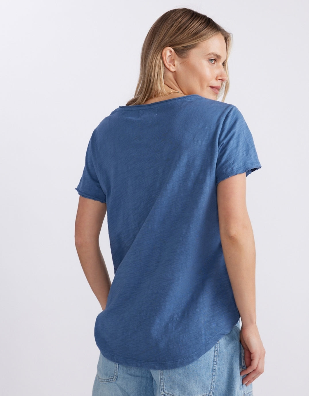 Original V Neck T-Shirt - Denim