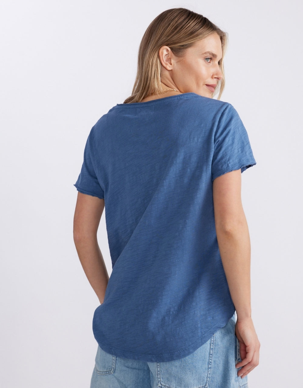 Original V Neck T-Shirt - Denim