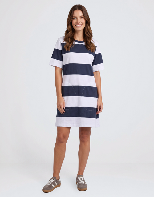 Pebble Tee Dress - Navy