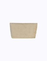 Heartbreaker Oversize Clutch - Beige Suede / Gold