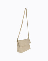 Heartbreaker Oversize Clutch - Beige Suede / Gold