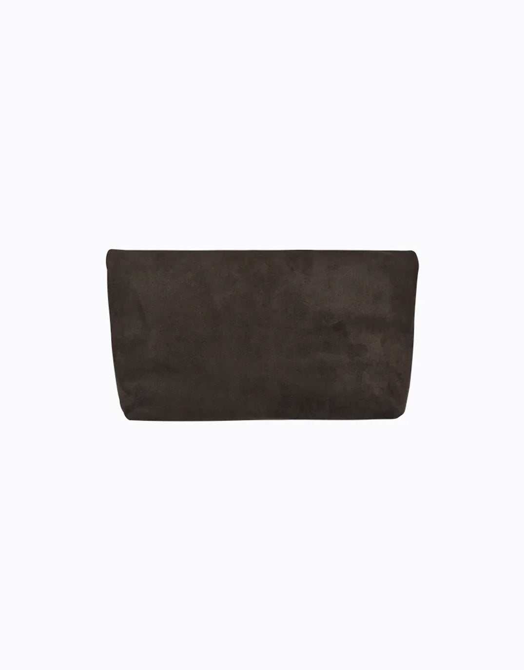 Heartbreaker Oversize Clutch - Dark Choc Suede / Gold