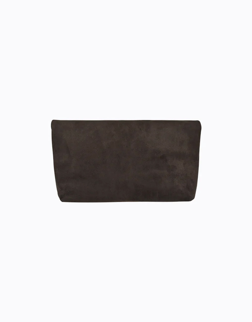 Heartbreaker Oversize Clutch - Dark Choc Suede / Gold