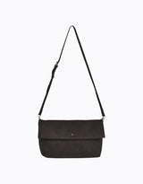 Heartbreaker Oversize Clutch - Dark Choc Suede / Gold