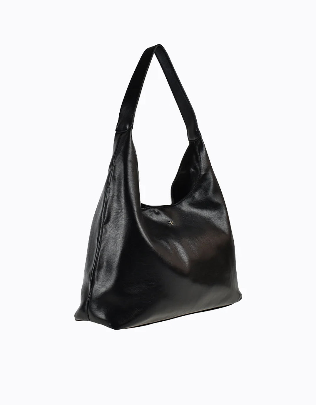 Jami Slouch Tote - Black Crinkle / Gold