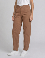 Piper Barrel Jeans - Warm Tan