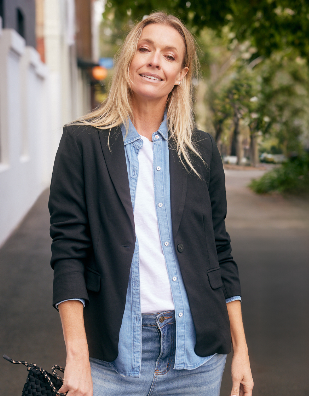 Buy Timeless Ponte Blazer - Black White & Co. for Sale Online