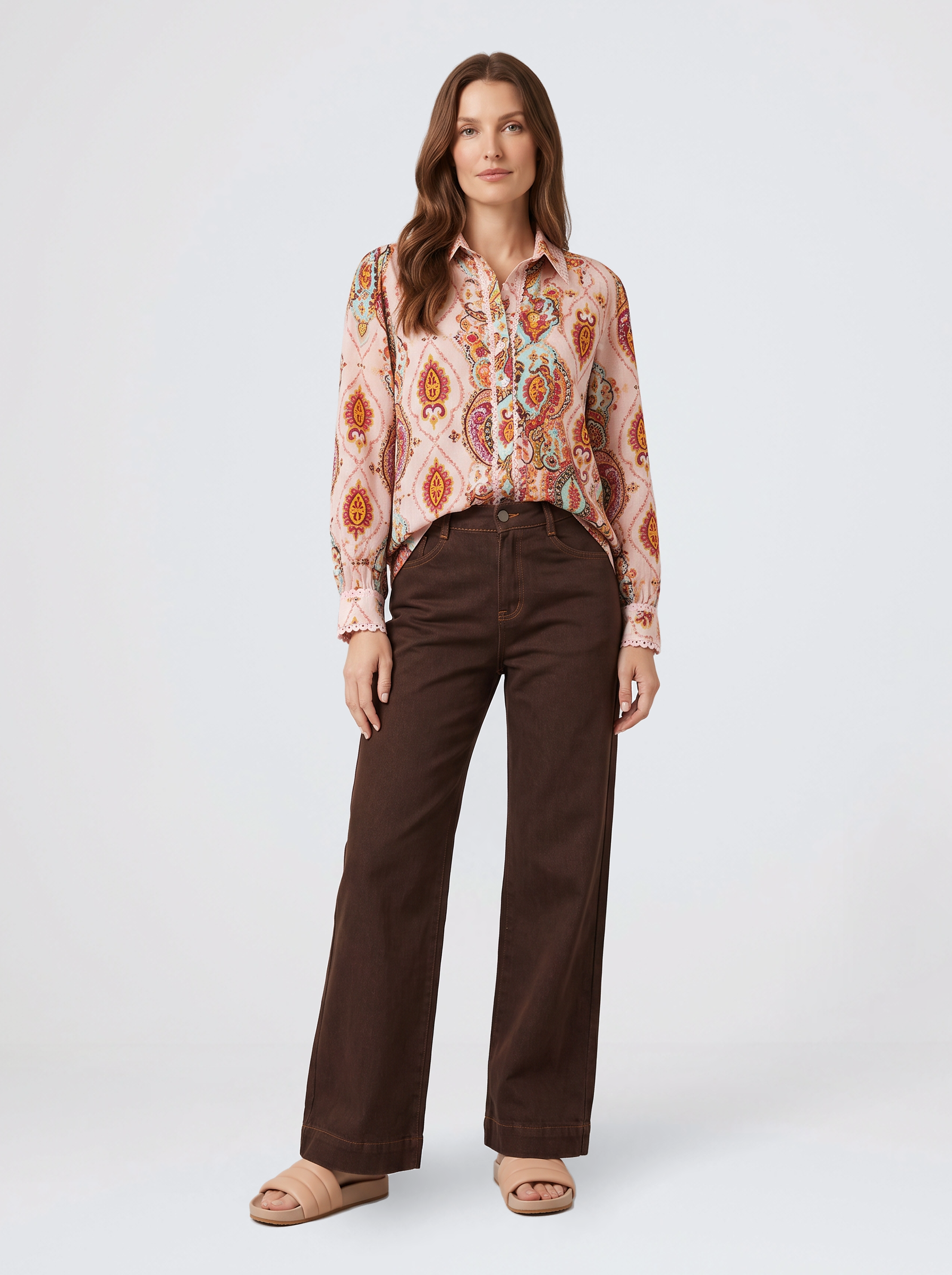 Portofino Blouse - Blush/Amber Multi
