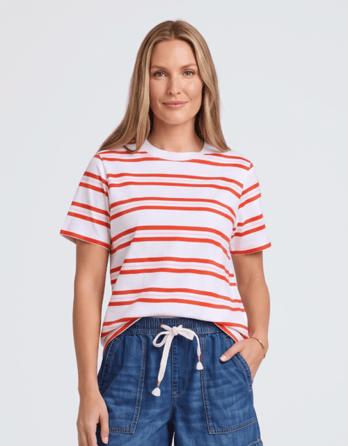 Pure Stripe Tee - White