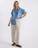Raw Edge Lounge Pant - Washed Stone