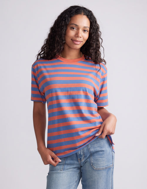 Relaxed Tee - Melon/Denim