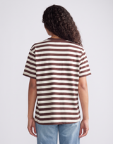 Relaxed Tee - Chocolate/Ecru