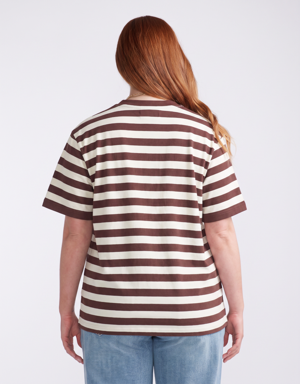 Relaxed Tee - Chocolate/Ecru
