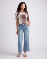 Relaxed Tee - Chocolate/Ecru