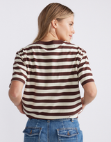 Relaxed Tee - Chocolate/Ecru