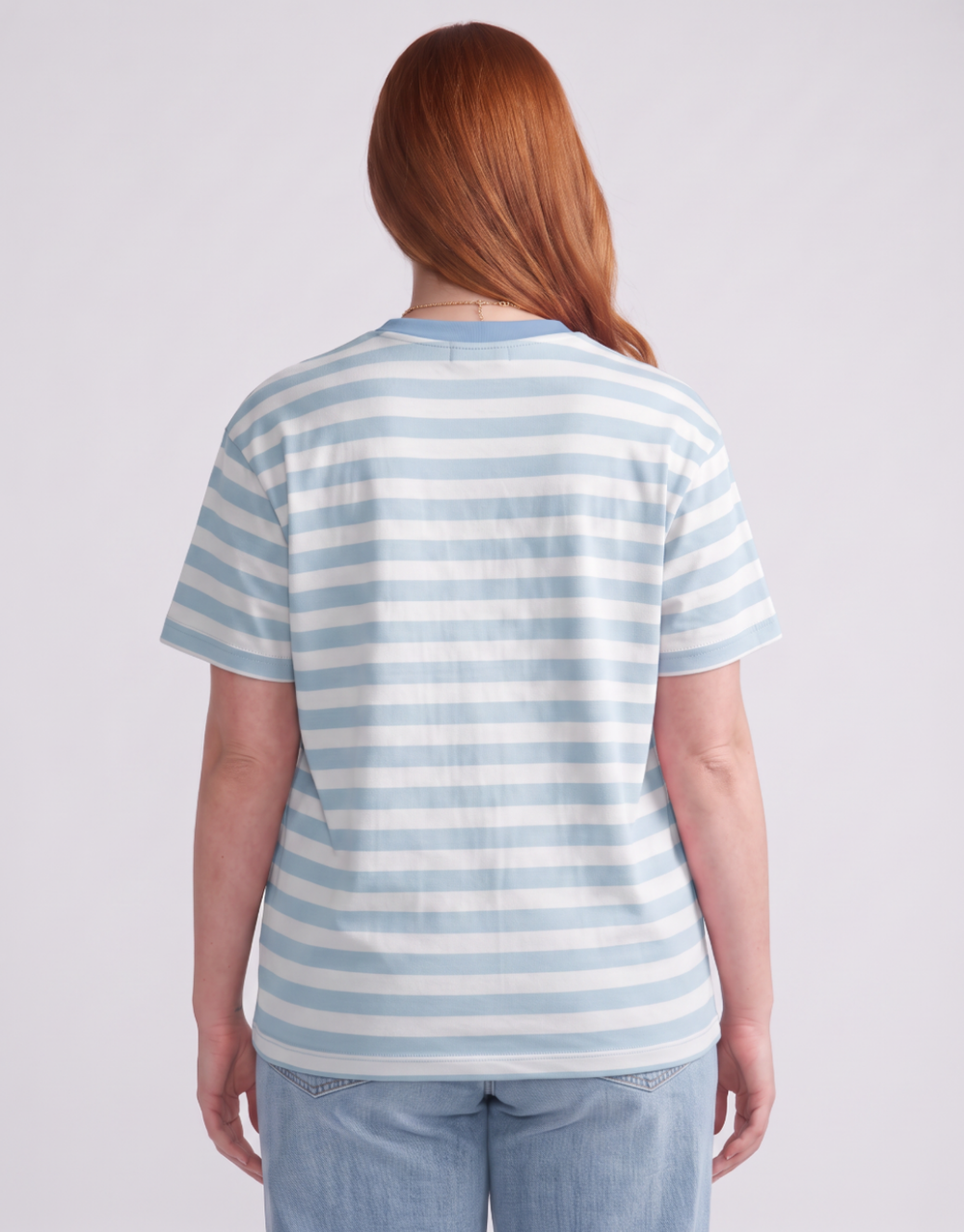 Relaxed Tee - Ice Blue/White