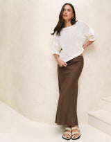 reunion-bliss-linen-bias-midi-skirt-dark-chocolate-womens-clothing