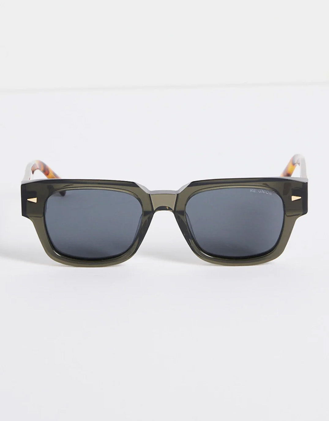 Milano Tort Arm Classic Stud Sunglasses - Grey/Tort