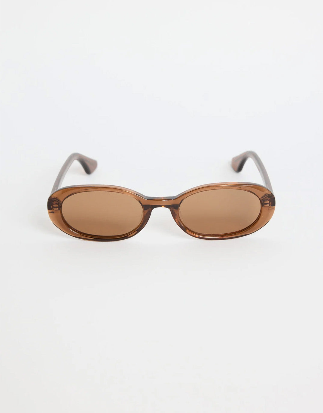 Sydney Narrow Oval Sunglasses - Espresso