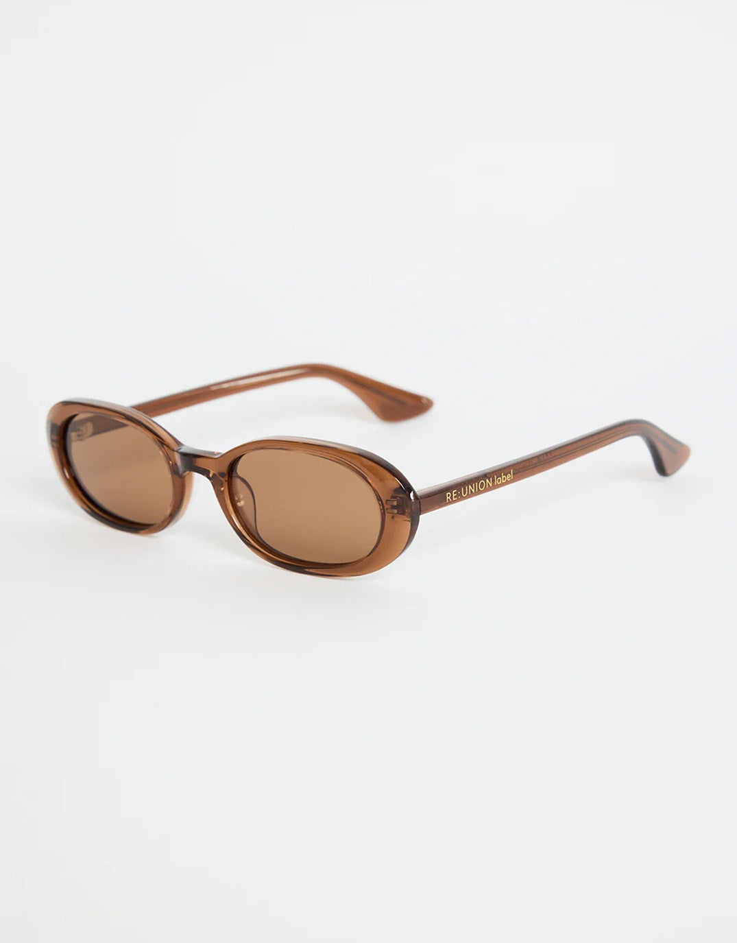 Sydney Narrow Oval Sunglasses - Espresso