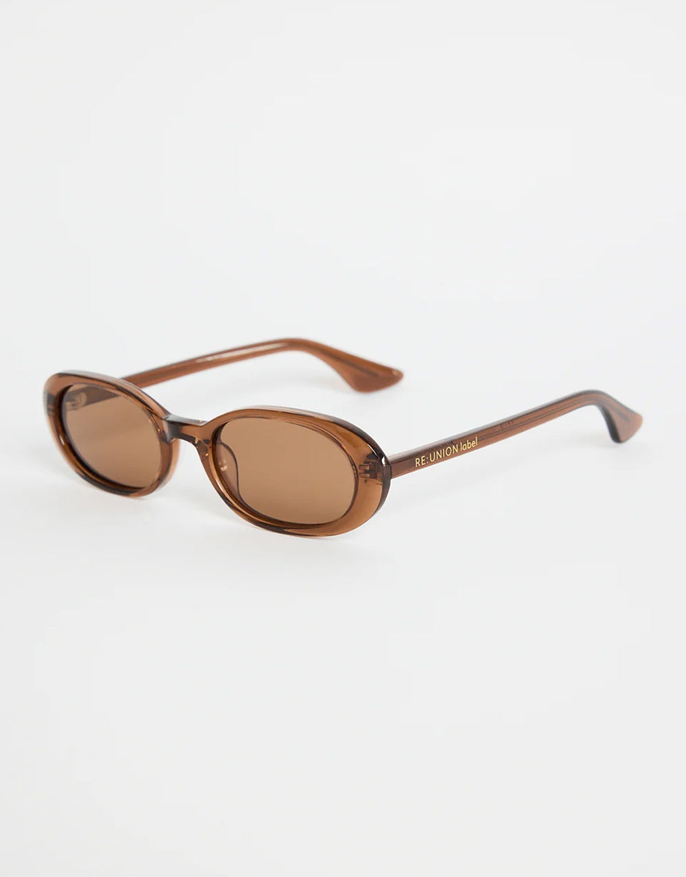 Sydney Narrow Oval Sunglasses - Espresso