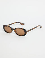 Sydney Narrow Oval Sunglasses - Tort