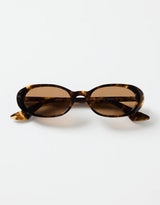Sydney Narrow Oval Sunglasses - Tort
