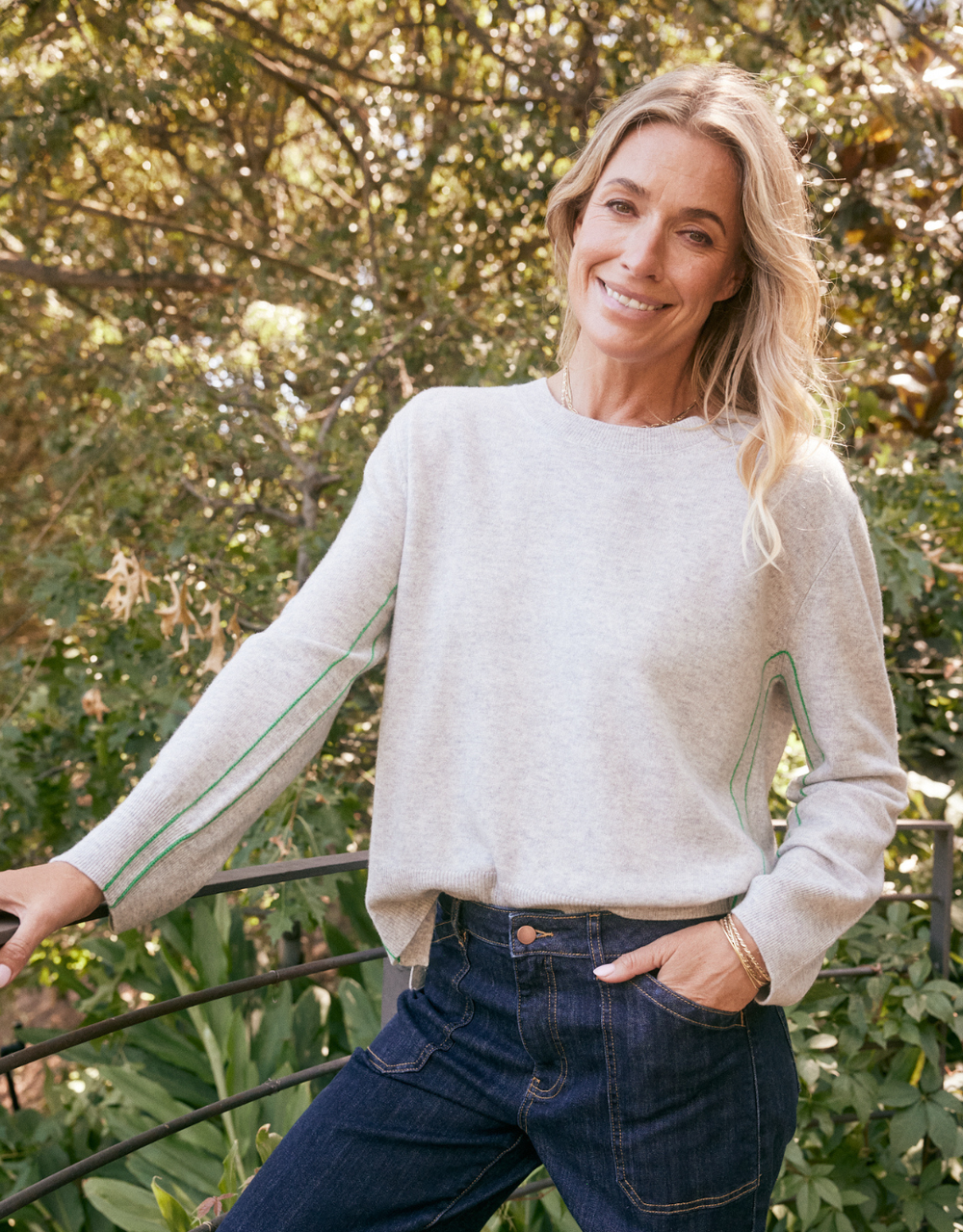 Riviera Wool Cashmere Knit - Grey Marle