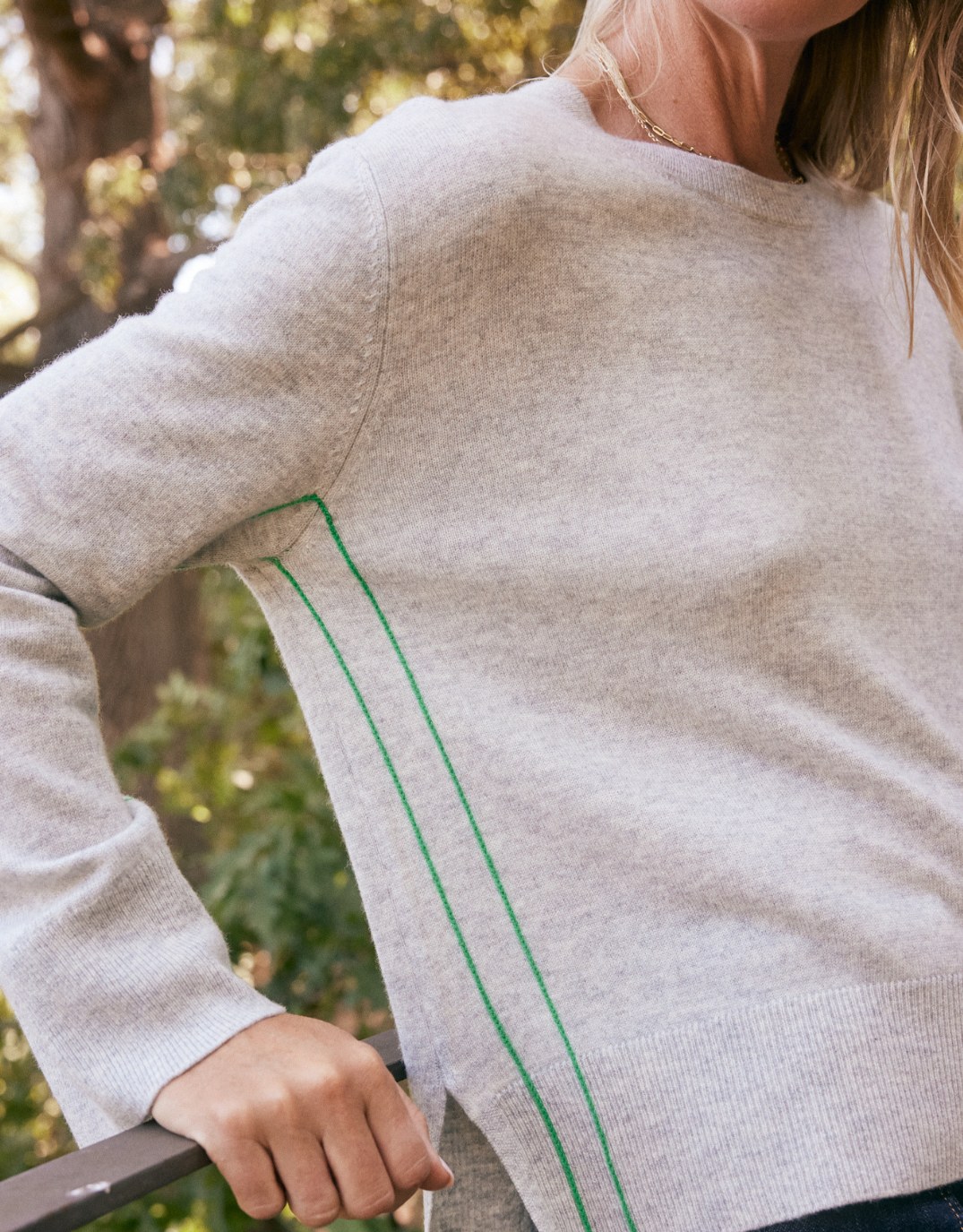 Riviera Wool Cashmere Knit - Grey Marle