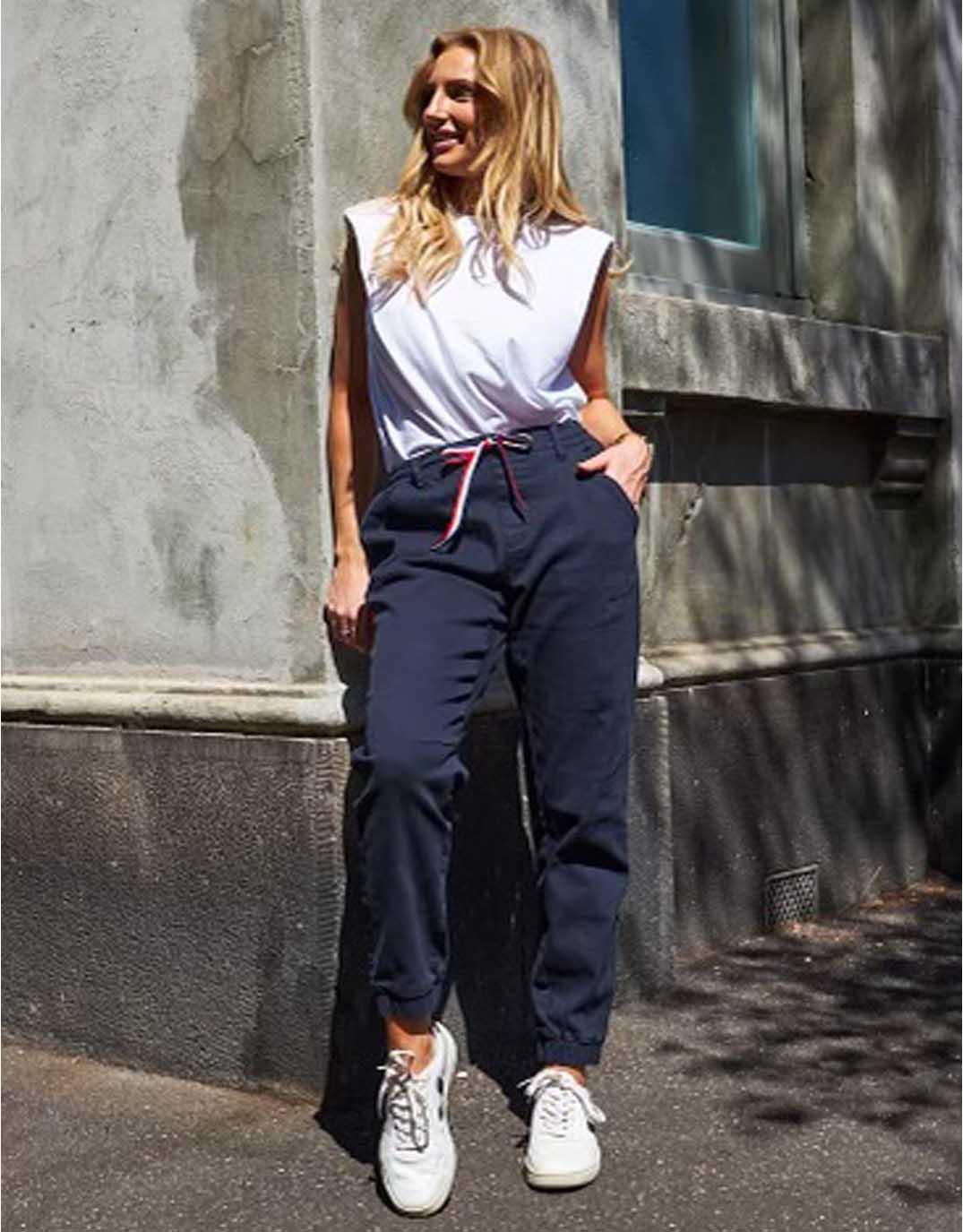 Saint Rose - Libby Jogger - French Navy - White & Co Living Jeans