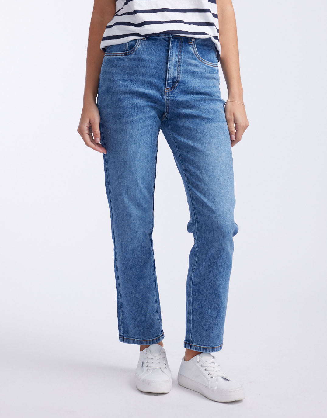 Buy Noelle Straight Leg Jean Mid Blue Saint Rose for Sale Online