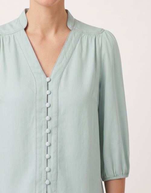 Selene Tencel Blouse - Blue Glass