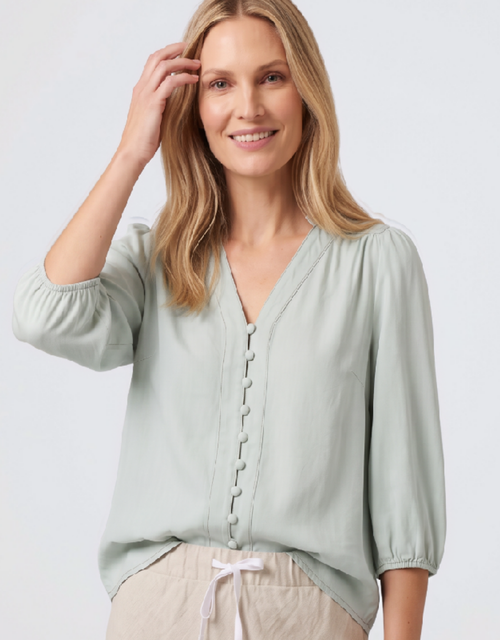 Selene Tencel Blouse - Blue Glass