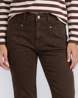 Sophia Cropped Stretch Jean - Chocolate