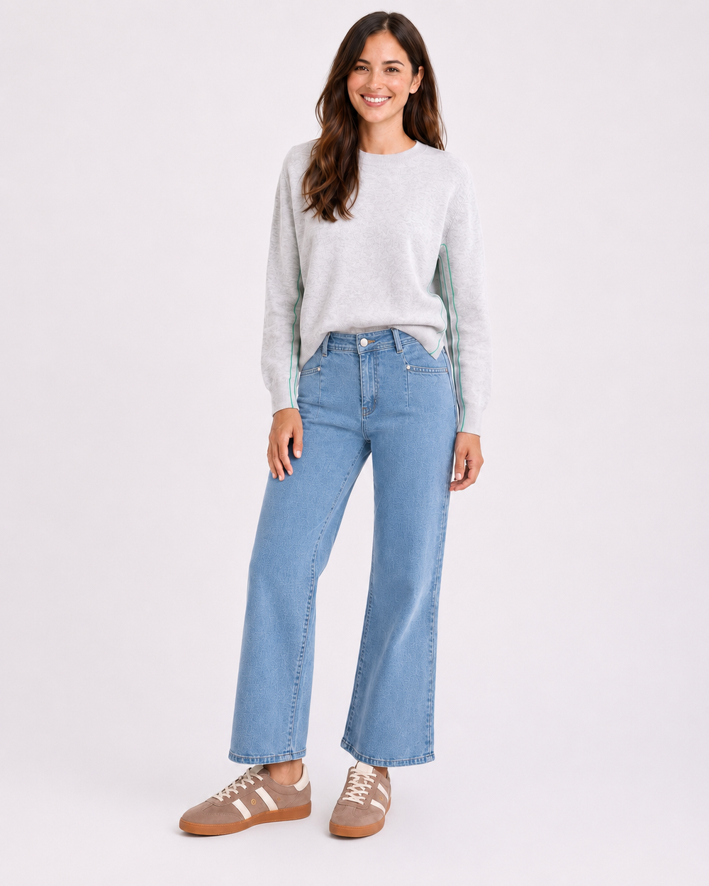 Sophia Cropped Stretch Jean - Light Wash