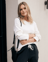 Sorrento Raw Edge Knit - White