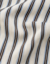 Sorrento Shirt - Mocha/ Blue/ White Stripe
