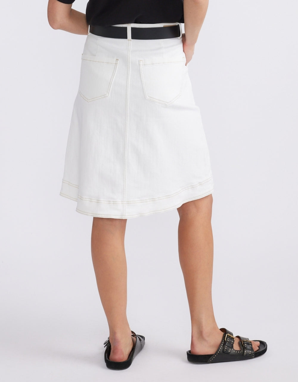 Stevie Denim Skirt - White